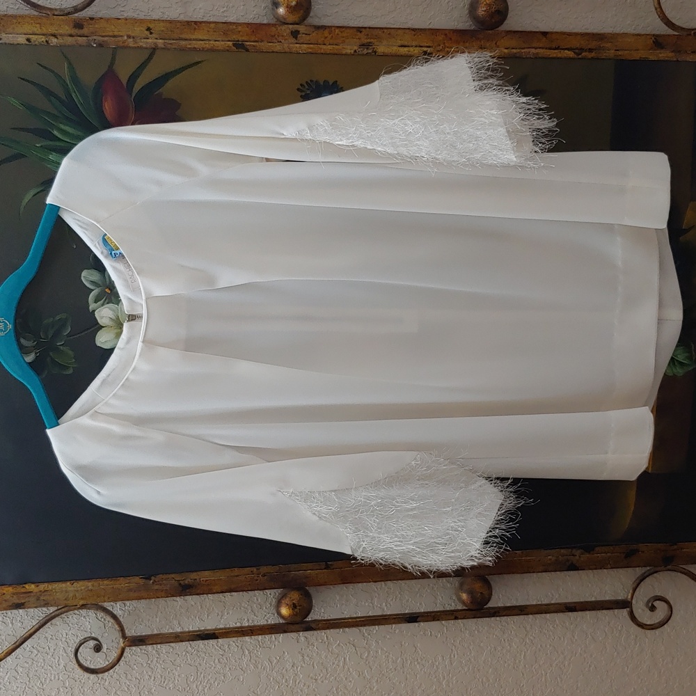 Rachel Roy Faux Feather Sleeves Tunic